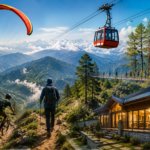 Adventure activities in Mussoorie with trekking, paragliding, mountain biking, and a luxury mountain stay.