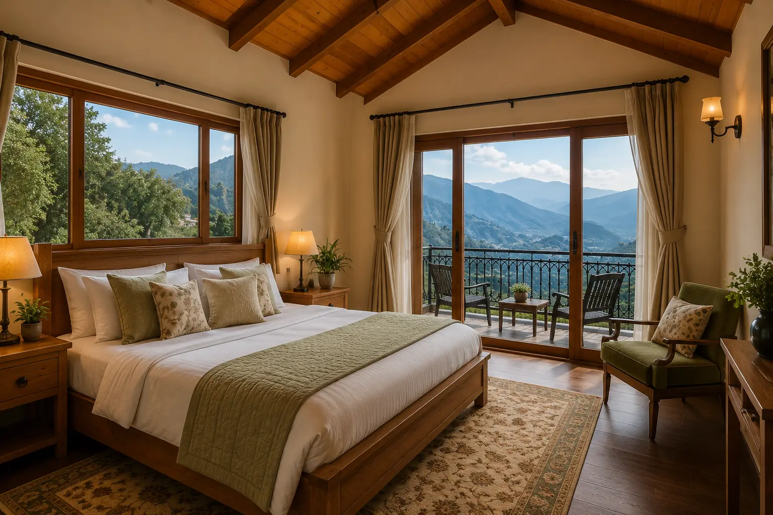 Chalet by The Manor House room with a mountain view and private balcony