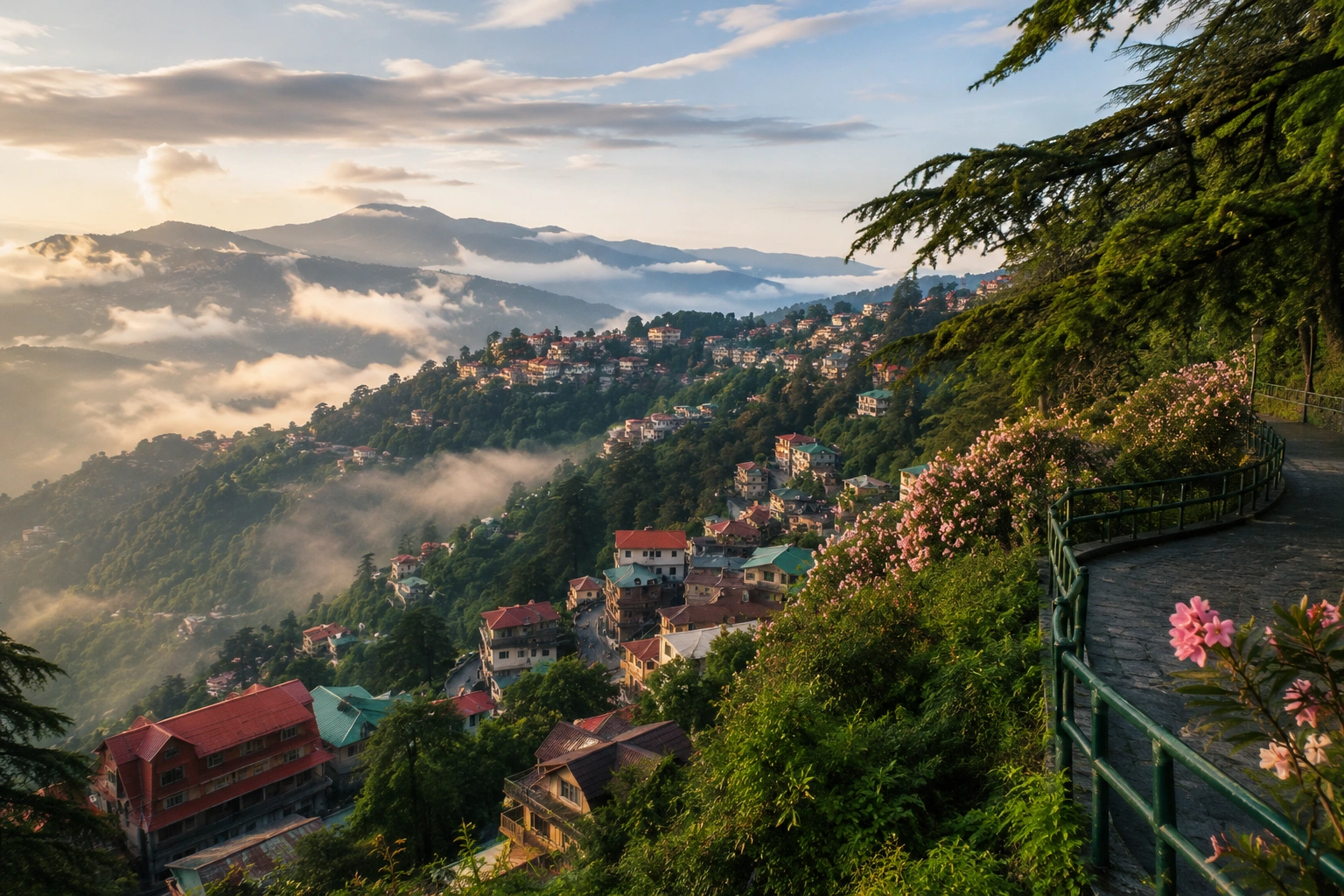 Scenic mountain view for a Mussoorie Itinerary for 3 Days