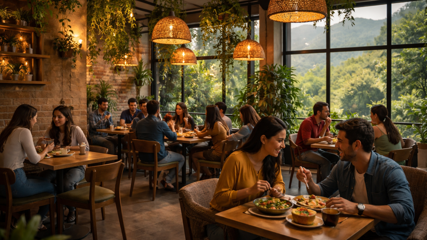 Trendy café in Dehradun