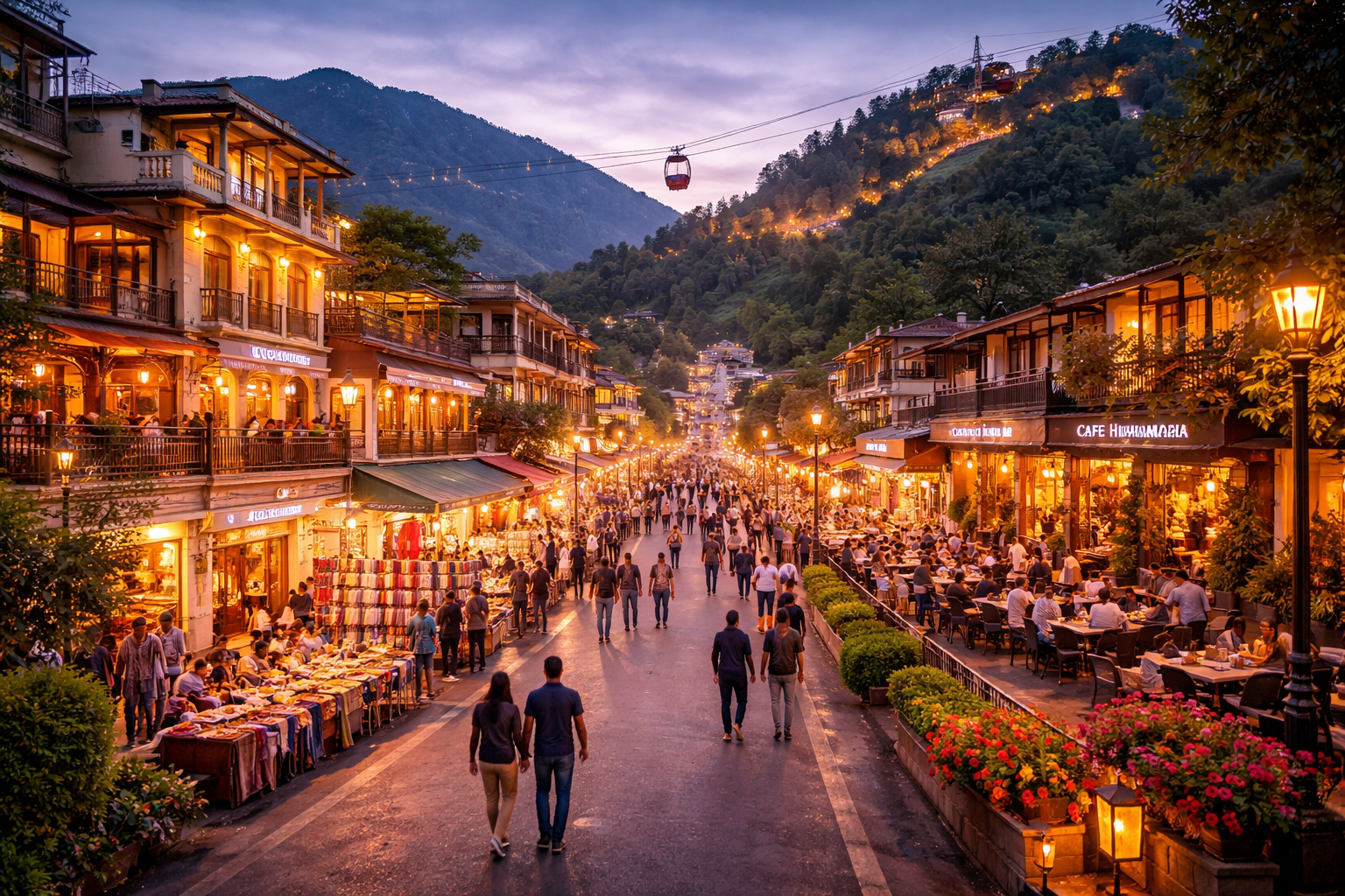 people roaming in mussoorie