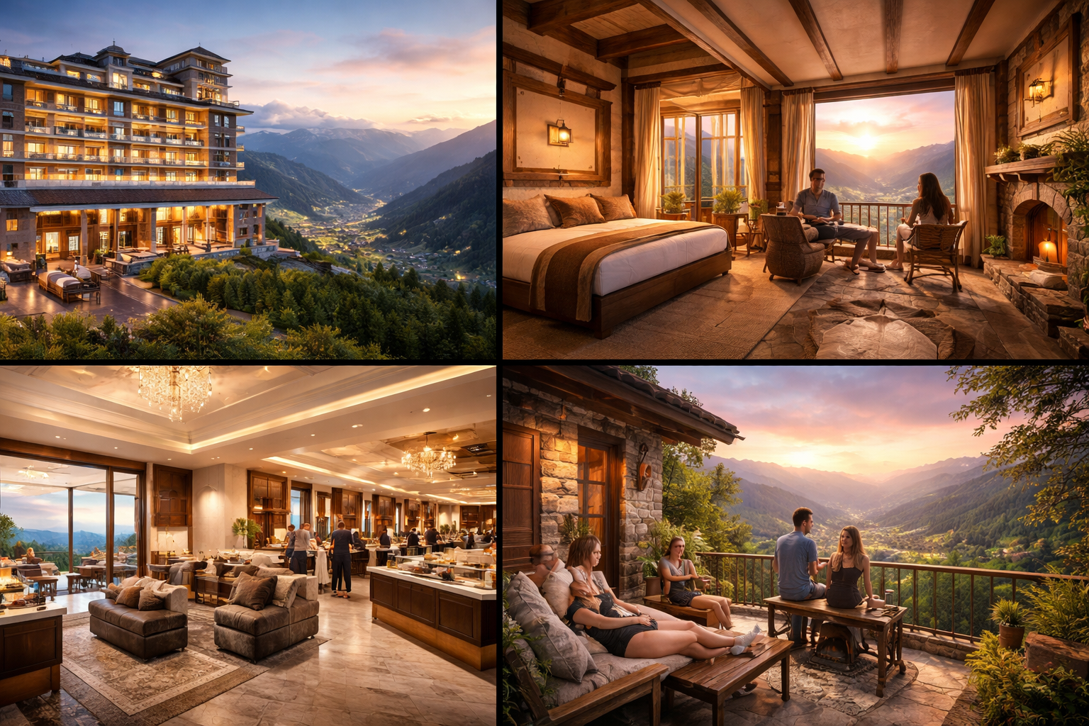 Luxury homestays in Mussoorie with mountain view balcony