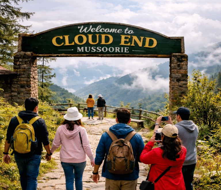 Beautiful sunset view at Cloud End Mussoorie