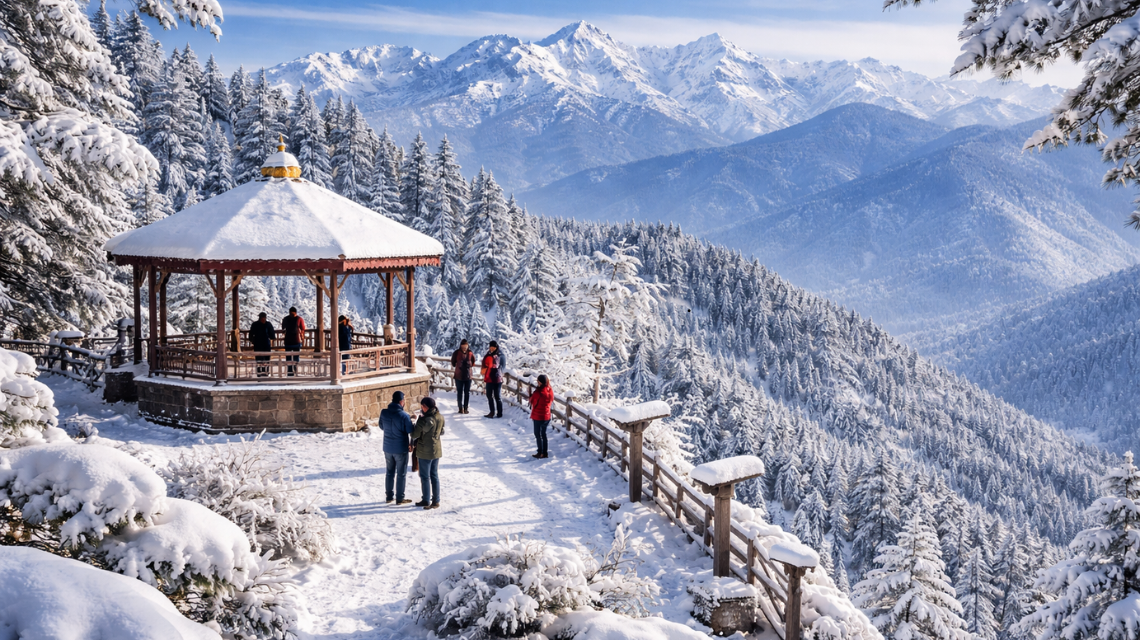 Lal Tibba scenic point during winter season