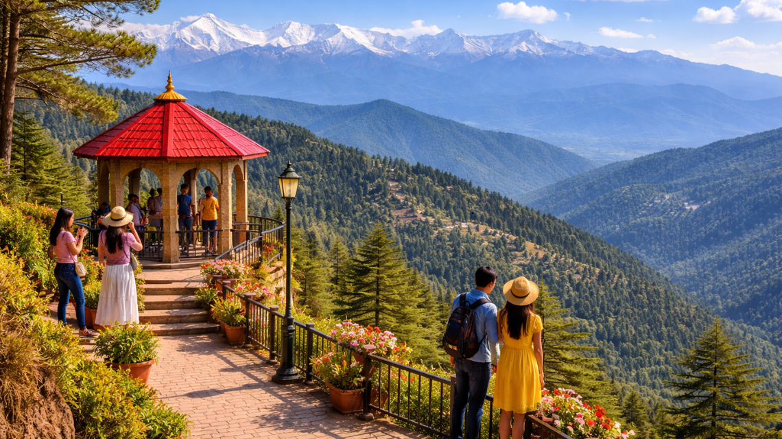 Peaceful atmosphere at Lal Tibba scenic point