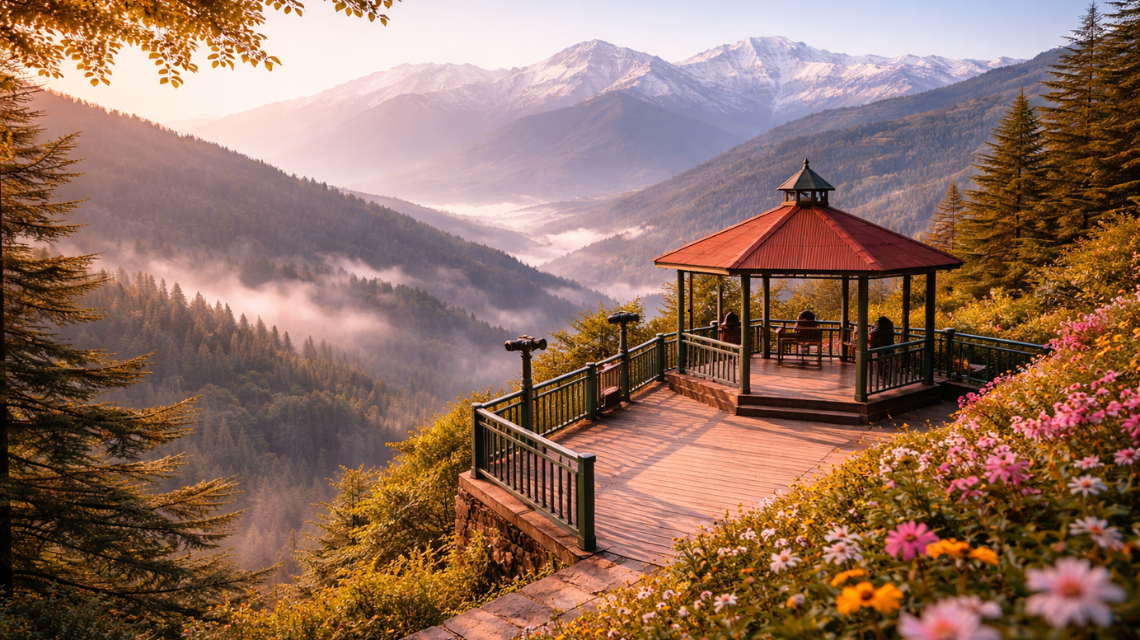 Lal Tibba scenic point surrounded by lush hills