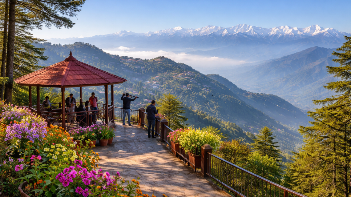 Beautiful view from Lal Tibba scenic point Mussoorie
