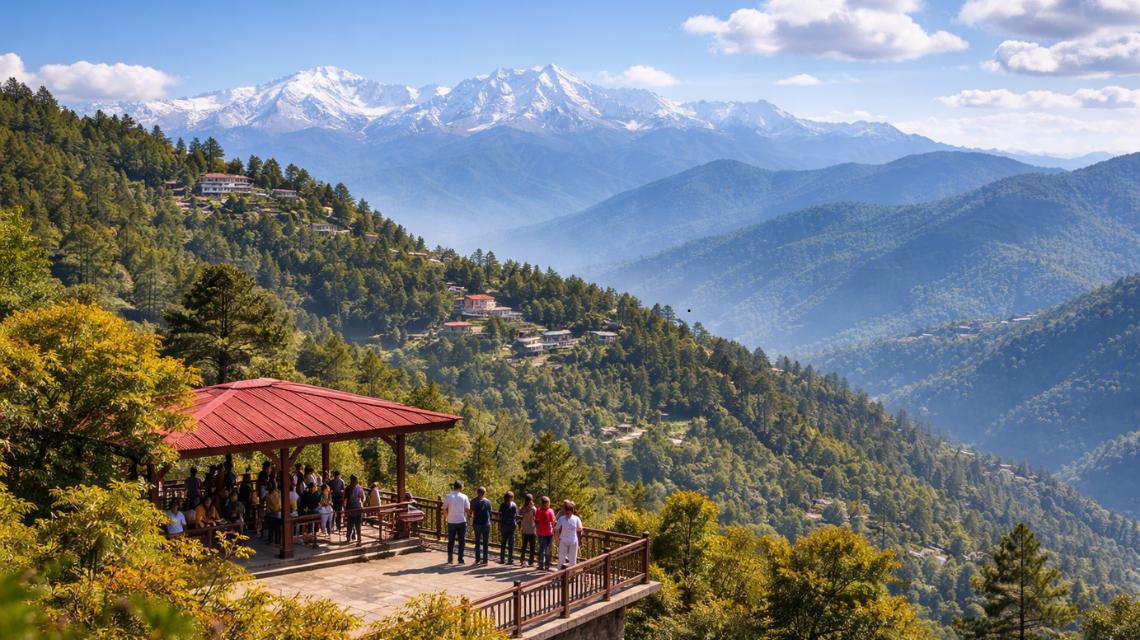 Lal Tibba scenic point with viewing tower and telescope