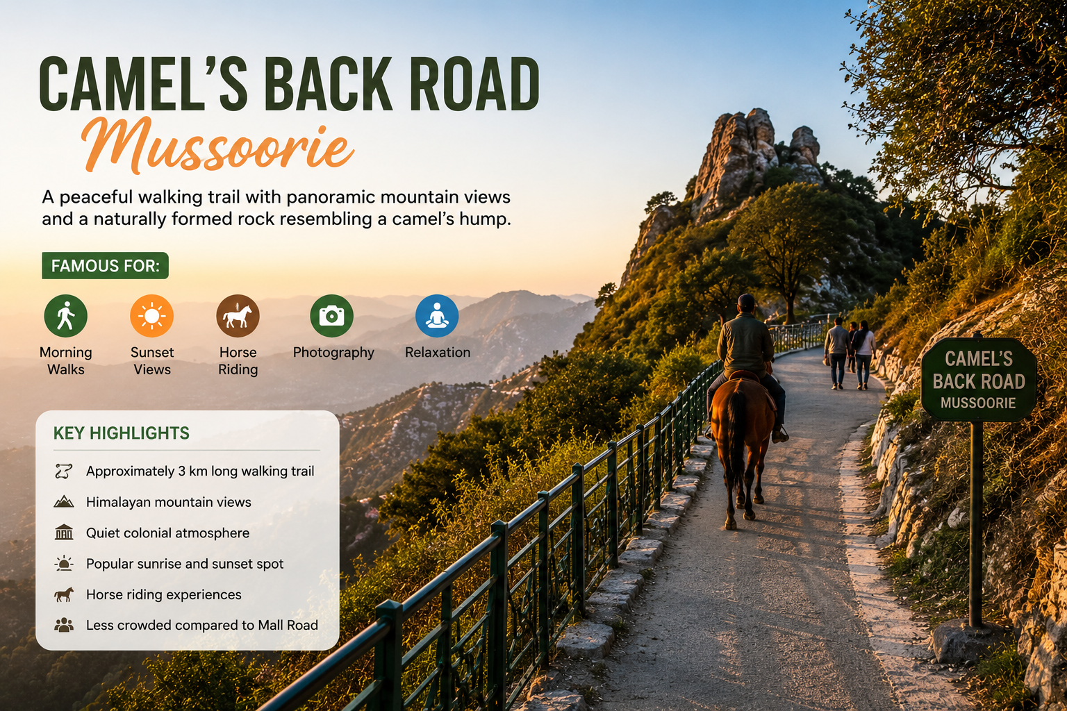 camel's back road, camel back road mussoorie