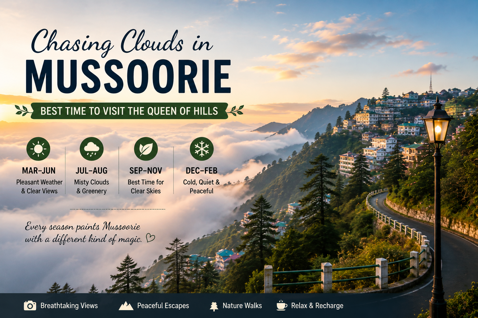 best time to go mussoorie, best time to visit mussoorie, mussoorie best season to visit