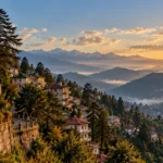 Mussoorie history showing old British-era buildings, green hills and scenic mountain views