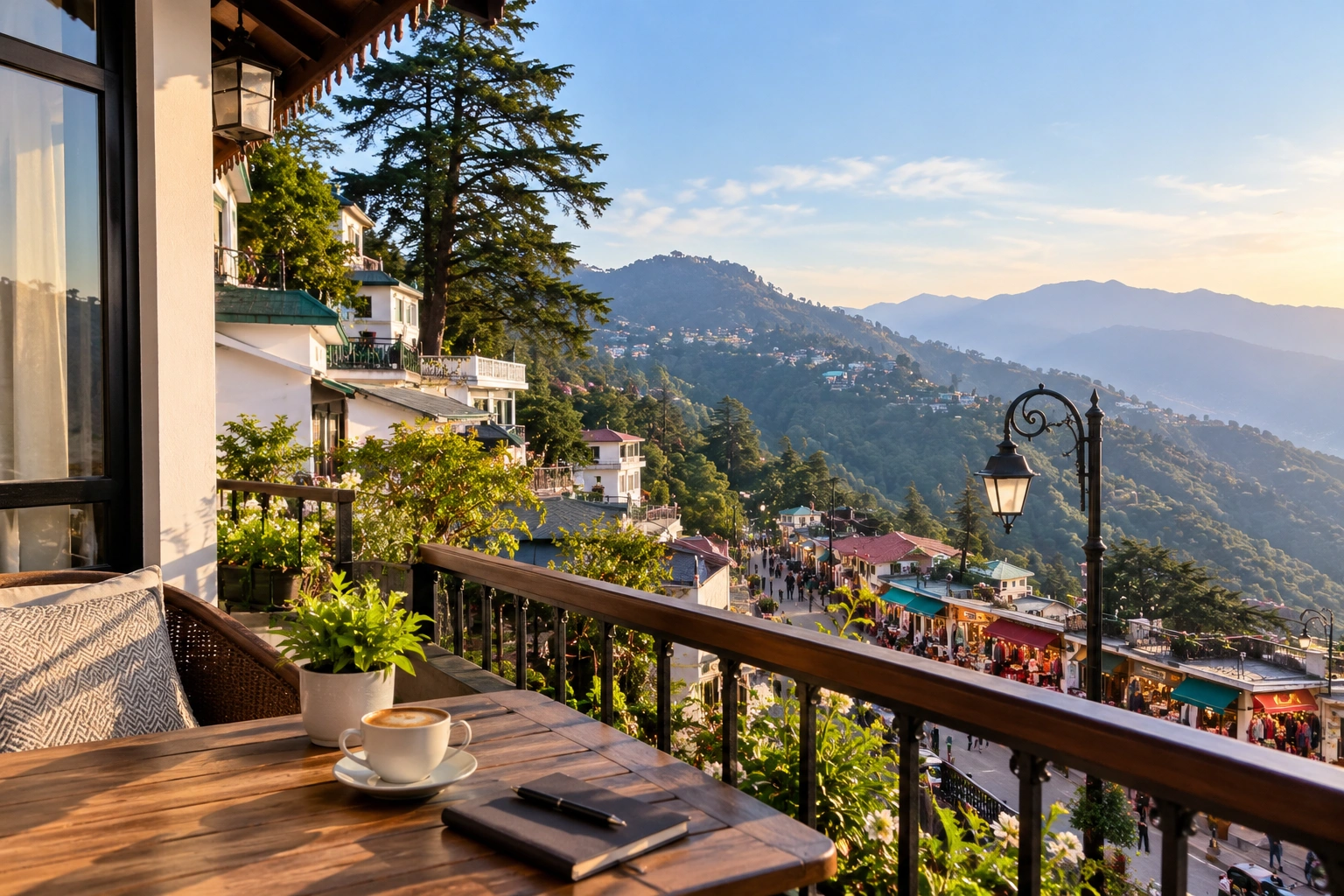 Staying close to Mall Road in Mussoorie with scenic mountain views